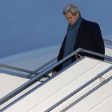 U.S. Secretary of State John Kerry walks down the steps of his aircraft as he arrives at Geneva International airport November 23, 2013. REU U.S. Secretary of State John Kerry walks down the steps of his aircraft as he arrives at Geneva International airport November 23, 2013. REU