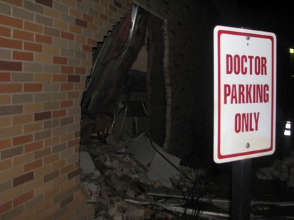 Riverview Hospital damage after SUV crashed into Emergency Department wall Riverview Hospital damage after SUV crashed into Emergency Department wall