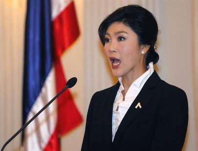 Thailand's Prime Minister Yingluck Shinawatra speaks during a news conference at the Government House in Bangkok November 11, 2013.REUTERS/C Thailand's Prime Minister Yingluck Shinawatra speaks during a news conference at the Government House in Bangkok November 11, 2013.REUTERS/C