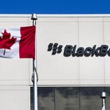 A Canadian flag waves in front of a Blackberry logo at the Blackberry campus in Waterloo, September 23, 2013. REUTERS/Mark Blinch A Canadian flag waves in front of a Blackberry logo at the Blackberry campus in Waterloo, September 23, 2013. REUTERS/Mark Blinch