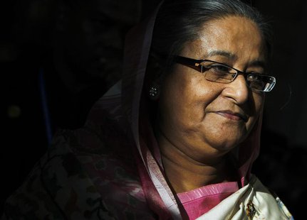 Bangladesh Prime Minister Sheikh Hasina leaves after the closing ceremony of the ASEM Summit in Vientiane November 6, 2012. REUTERS/Sukree S Bangladesh Prime Minister Sheikh Hasina leaves after the closing ceremony of the ASEM Summit in Vientiane November 6, 2012. REUTERS/Sukree S