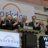 Workday Inc. Chairman, Co-Founder and Co-CEO Aneel Bhusri (center R) and Co-Founder and Co-CEO Dave Duffield (center L) ring the opening bel Workday Inc. Chairman, Co-Founder and Co-CEO Aneel Bhusri (center R) and Co-Founder and Co-CEO Dave Duffield (center L) ring the opening bel