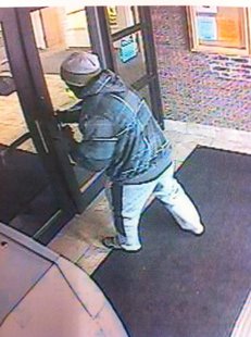 Bank robbery surveillance photo Bank robbery surveillance photo