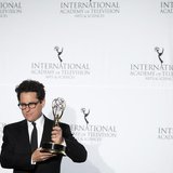 Producer J.J. Abrams poses for photographers with his Founders Award backstage during the 41st International Emmy Awards in New York, Novemb Producer J.J. Abrams poses for photographers with his Founders Award backstage during the 41st International Emmy Awards in New York, Novemb
