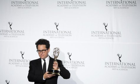 Producer J.J. Abrams poses for photographers with his Founders Award backstage during the 41st International Emmy Awards in New York, Novemb Producer J.J. Abrams poses for photographers with his Founders Award backstage during the 41st International Emmy Awards in New York, Novemb