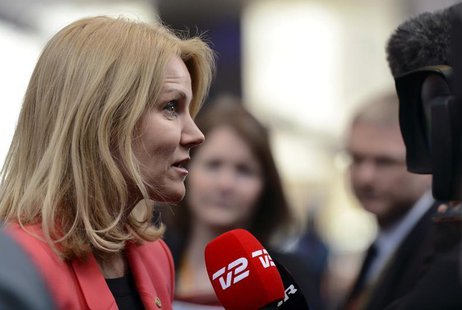 Denmark's Prime Minister Helle Thorning Schmidt arrives at the European Union (EU) council headquarters for an EU leaders summit in Brussels Denmark's Prime Minister Helle Thorning Schmidt arrives at the European Union (EU) council headquarters for an EU leaders summit in Brussels