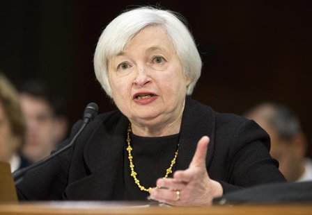 U.S. Federal Reserve Vice Chair Janet Yellen testifies during a Senate Banking Committee confirmation hearing on her nomination to be the ne U.S. Federal Reserve Vice Chair Janet Yellen testifies during a Senate Banking Committee confirmation hearing on her nomination to be the ne