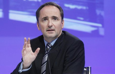 CEO of German software group SAP Jim Hagemann Snabe attends the company's balance sheet news conference in Frankfurt January 25, 2012. REUTE CEO of German software group SAP Jim Hagemann Snabe attends the company's balance sheet news conference in Frankfurt January 25, 2012. REUTE