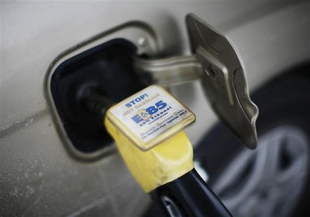 E85 ethanol fuel is shown being pumped into a vehicle at a gas station selling alternative fuels in the town of Nevada, Iowa, in this Decemb E85 ethanol fuel is shown being pumped into a vehicle at a gas station selling alternative fuels in the town of Nevada, Iowa, in this Decemb