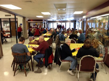 Over 200 people from Elkhart Lake-Glenbeulah High School students to their grandparents enjoy a Thanksgiving meal cooked by the school's FCCLA group. Over 200 people from Elkhart Lake-Glenbeulah High School students to their grandparents enjoy a Thanksgiving meal cooked by the school's FCCLA group.