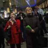 Travelers wait at Pennsylvania Station in New York November 27, 2013. A wintry blast of heavy rain, wind and snow across the eastern United Travelers wait at Pennsylvania Station in New York November 27, 2013. A wintry blast of heavy rain, wind and snow across the eastern United