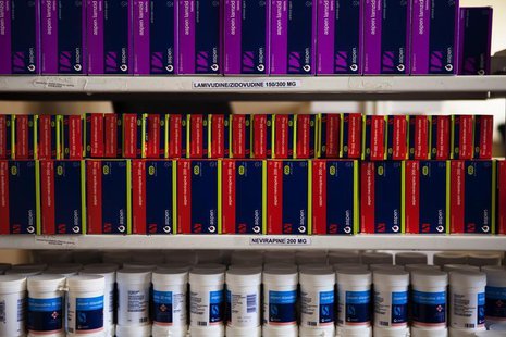 Anti-retroviral (ARV) drugs sit on a shelf in the pharmacy at the Ubuntu clinic in Cape Town's Khayelitsha township, February 15, 2010. REUT Anti-retroviral (ARV) drugs sit on a shelf in the pharmacy at the Ubuntu clinic in Cape Town's Khayelitsha township, February 15, 2010. REUT