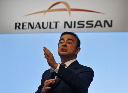 Carlos Ghosn, chairman and CEO of the Renault-Nissan Alliance, gestures as he speaks at a news conference in the southern Indian city of Che Carlos Ghosn, chairman and CEO of the Renault-Nissan Alliance, gestures as he speaks at a news conference in the southern Indian city of Che
