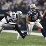 Nov 28, 2013; Arlington, TX, USA; Dallas Cowboys running back DeMarco Murray (29) runs with the ball in the fourth quarter against Oakland R Nov 28, 2013; Arlington, TX, USA; Dallas Cowboys running back DeMarco Murray (29) runs with the ball in the fourth quarter against Oakland R