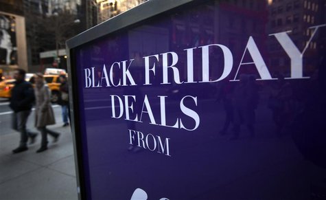 A sign along 5th Ave is pictured during Black Friday Sales in New York November 29, 2013. REUTERS/Carlo Allegri A sign along 5th Ave is pictured during Black Friday Sales in New York November 29, 2013. REUTERS/Carlo Allegri