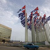 A car drives past the building of the the U.S. diplomatic mission in Cuba, The U.S. Interests Section, (USINT), in Havana, in this September A car drives past the building of the the U.S. diplomatic mission in Cuba, The U.S. Interests Section, (USINT), in Havana, in this September