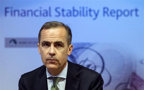 Bank of England Governor Mark Carney delivers this year's half yearly Financial Stability Report to journalists at the Bank of England in Lo Bank of England Governor Mark Carney delivers this year's half yearly Financial Stability Report to journalists at the Bank of England in Lo