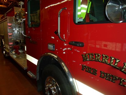 Merill Fire Department truck parked in the firehouse. copyright 2013 Midwest Communications, Inc. Merill Fire Department truck parked in the firehouse. copyright 2013 Midwest Communications, Inc.