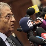 Amr Moussa, chairman of the committee to amend the country's constitution speaks at a news conference at the Shura Council in Cairo Septembe Amr Moussa, chairman of the committee to amend the country's constitution speaks at a news conference at the Shura Council in Cairo Septembe