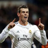 Real Madrid's Gareth Bale celebrates his goal against Real Valladolid during their Spanish First Division soccer match at Santiago Bernabeu Real Madrid's Gareth Bale celebrates his goal against Real Valladolid during their Spanish First Division soccer match at Santiago Bernabeu