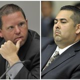 A combination photo shows Fullerton police officers Jay Cicinelli (L) and Manuel Ramos at a preliminary hearing on the death of Kelly Thomas A combination photo shows Fullerton police officers Jay Cicinelli (L) and Manuel Ramos at a preliminary hearing on the death of Kelly Thomas