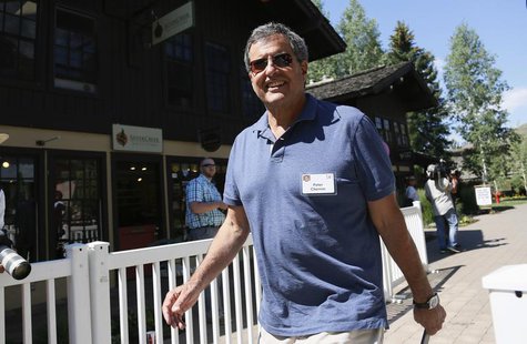 Peter Chernin, CEO of The Chernin Group, arrives for lunch at the annual Allen and Co. conference at the Sun Valley, Idaho Resort July 10, 2 Peter Chernin, CEO of The Chernin Group, arrives for lunch at the annual Allen and Co. conference at the Sun Valley, Idaho Resort July 10, 2