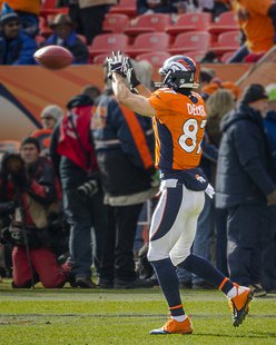 Eric Decker WR Denver Broncos
Photo Credit: <ahref="http://www.flickr.com/photos/57971766@N04/8384920832/">nick_gianoutsos</a>via<ahref="http://compfight.com">Compfight</a<ahref="http://www.flickr.com/help/general/#147">cc</a> Eric Decker WR Denver Broncos
Photo Credit: <ahref="http://www.flickr.com/photos/57971766@N04/8384920832/">nick_gianoutsos</a>via<ahref="http://compfight.com">Compfight</a<ahref="http://www.flickr.com/help/general/#147">cc</a>