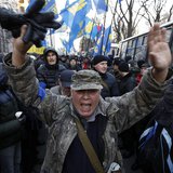 A protestor shouts during a demonstration in support of EU integration in Kiev December 3, 2013. REUTERS/Vasily Fedosenko A protestor shouts during a demonstration in support of EU integration in Kiev December 3, 2013. REUTERS/Vasily Fedosenko
