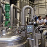 Novo Nordisk employees control a kettle at an insulin production in a plant in Kalundborg November 4, 2013. Picture taken November 4, 2013. Novo Nordisk employees control a kettle at an insulin production in a plant in Kalundborg November 4, 2013. Picture taken November 4, 2013.
