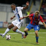 Manchester City's Vincent Kompany (L) challenges Viktoria Plzen's Daniel Kolar during their Champions League group D soccer match at the Doo Manchester City's Vincent Kompany (L) challenges Viktoria Plzen's Daniel Kolar during their Champions League group D soccer match at the Doo
