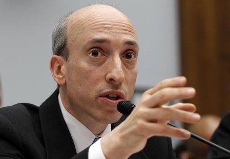 Gary Gensler, chairman of the U.S. Commodity Futures Trading Commission, testifies before a House Financial Services Committee hearing on "E Gary Gensler, chairman of the U.S. Commodity Futures Trading Commission, testifies before a House Financial Services Committee hearing on "E