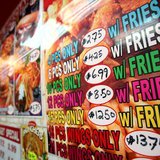 A menu for fried chicken and french fries is displayed on a wall at a fast food restaurant in New York, October 30, 2006. REUTERS/Shannon St A menu for fried chicken and french fries is displayed on a wall at a fast food restaurant in New York, October 30, 2006. REUTERS/Shannon St