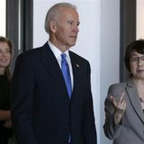 U.S. Vice President Joe Biden (C) and U.S. Ambassador to Japan Caroline Kennedy (L) inspect the headquarters of internet commerce and mobile games provider DeNA Co with the company's founder Tomoko Namba in Tokyo December 3, 2013.
CREDIT: REUTERS/TORU HANAI U.S. Vice President Joe Biden (C) and U.S. Ambassador to Japan Caroline Kennedy (L) inspect the headquarters of internet commerce and mobile games provider DeNA Co with the company's founder Tomoko Namba in Tokyo December 3, 2013.
CREDIT: REUTERS/TORU HANAI