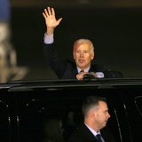 U.S. Vice President Joseph Biden waves from his van upon his arrival at Haneda airport in Tokyo December 2, 2013. REUTERS/Issei Kato U.S. Vice President Joseph Biden waves from his van upon his arrival at Haneda airport in Tokyo December 2, 2013. REUTERS/Issei Kato