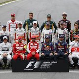 Formula One drivers pose for a group picture ahead of the Brazilian F1 Grand Prix at the Interlagos circuit in Sao Paulo November 24, 2013. Formula One drivers pose for a group picture ahead of the Brazilian F1 Grand Prix at the Interlagos circuit in Sao Paulo November 24, 2013.