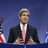 U.S. Secretary of State John Kerry addresses a news conference during a NATO foreign ministers meeting at the Alliance headquarters in Bruss U.S. Secretary of State John Kerry addresses a news conference during a NATO foreign ministers meeting at the Alliance headquarters in Bruss