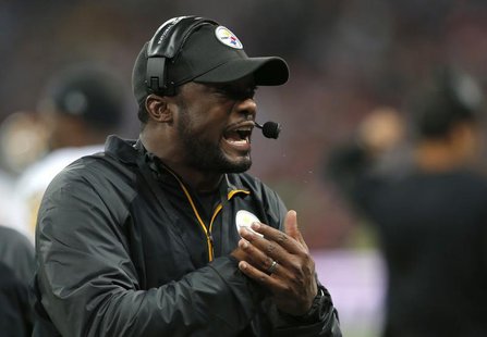 Pittsburgh Steelers head coach Mike Tomlin directs his team's play in the third quarter of play against the Minnesota Vikings during their N Pittsburgh Steelers head coach Mike Tomlin directs his team's play in the third quarter of play against the Minnesota Vikings during their N