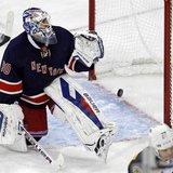 Nov 19, 2013; New York, NY, USA; New York Rangers goalie Henrik Lundqvist (30) reacts to giving up a goal to Boston Bruins right wing Shawn Nov 19, 2013; New York, NY, USA; New York Rangers goalie Henrik Lundqvist (30) reacts to giving up a goal to Boston Bruins right wing Shawn