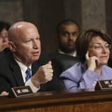 Joint Economic Committee members chairman Rep. Kevin Brady (R-TX) (L) and co-chair Sen. Amy Klobuchar (D-MN) (R) question Federal Reserve Bo Joint Economic Committee members chairman Rep. Kevin Brady (R-TX) (L) and co-chair Sen. Amy Klobuchar (D-MN) (R) question Federal Reserve Bo