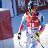 Dec 4, 2013; Lake Louise, Alberta, Canada; Lindsey Vonn of the United States reacts during women's downhill training for the FIS alpine skii Dec 4, 2013; Lake Louise, Alberta, Canada; Lindsey Vonn of the United States reacts during women's downhill training for the FIS alpine skii