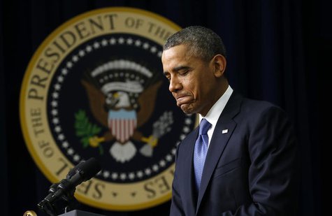 U.S. President Barack Obama pauses while speaking at the White House Youth Summit on the Affordable Care Act in Washington December 4, 2013. U.S. President Barack Obama pauses while speaking at the White House Youth Summit on the Affordable Care Act in Washington December 4, 2013.