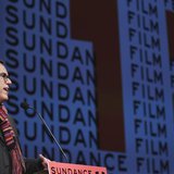 Sundance Film Festival director John Cooper welcomes the audience before the opening night premiere of the documentary "The Queen Of Versail Sundance Film Festival director John Cooper welcomes the audience before the opening night premiere of the documentary "The Queen Of Versail