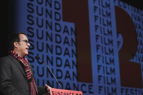 Sundance Film Festival director John Cooper welcomes the audience before the opening night premiere of the documentary "The Queen Of Versail Sundance Film Festival director John Cooper welcomes the audience before the opening night premiere of the documentary "The Queen Of Versail