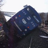 A still image taken from a MTA (Metropolitan Transportation Authority) video shows Hudson Line derailment recovery operations in New York De A still image taken from a MTA (Metropolitan Transportation Authority) video shows Hudson Line derailment recovery operations in New York De