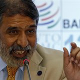 India's trade minister Anand Sharma speaks about food security during a news conference at the ninth World Trade Organization (WTO) Minister India's trade minister Anand Sharma speaks about food security during a news conference at the ninth World Trade Organization (WTO) Minister