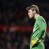 Manchester United's David De Gea reacts during their English Premier League soccer match against Everton at Old Trafford in Manchester, nort Manchester United's David De Gea reacts during their English Premier League soccer match against Everton at Old Trafford in Manchester, nort
