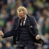 Sweden's coach Erik Hamren celebrates after his side beat Ireland during their World Cup qualifying soccer match at The Aviva Stadium in Dub Sweden's coach Erik Hamren celebrates after his side beat Ireland during their World Cup qualifying soccer match at The Aviva Stadium in Dub