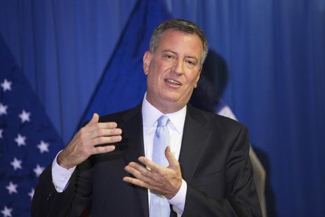 New York Mayor-elect Bill de Blasio speaks at an event announcing several political appointees for his incoming mayoral administration in Ne New York Mayor-elect Bill de Blasio speaks at an event announcing several political appointees for his incoming mayoral administration in Ne