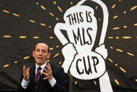 Dec 3, 2013; New York, NY, USA; MLS commissioner Don Garber speaks about the state of the league at Google Offices. Noah K. Murray-USA TODAY Dec 3, 2013; New York, NY, USA; MLS commissioner Don Garber speaks about the state of the league at Google Offices. Noah K. Murray-USA TODAY
