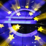File photo of sculpture showing the Euro currency sign in front of the European Central Bank (ECB) headquarters in Frankfurt February 29, 20 File photo of sculpture showing the Euro currency sign in front of the European Central Bank (ECB) headquarters in Frankfurt February 29, 20
